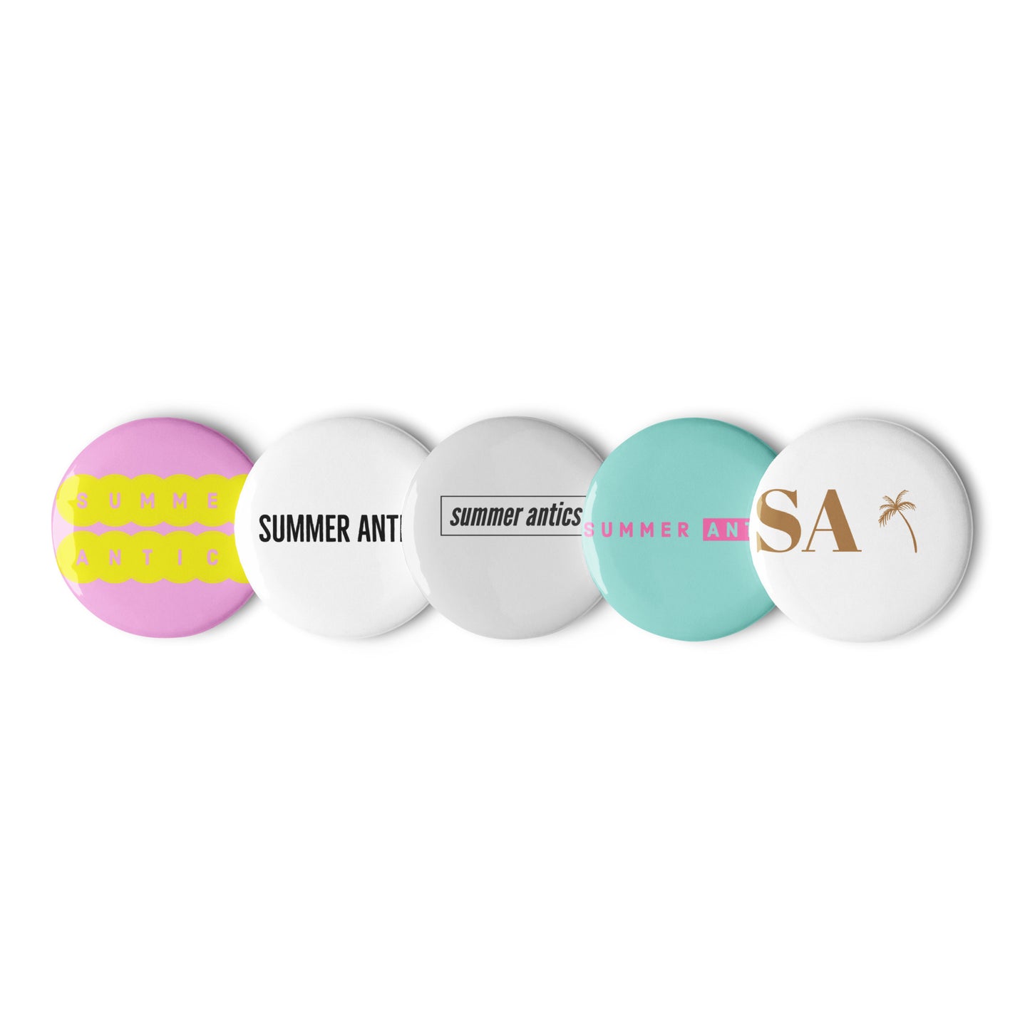 Set of pin buttons